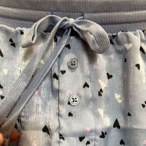 BARE NECESSITIES - NWT-L Sz M Rise & Shine Printed Satin Shorts/Floating Hearts - Picture 9 of 11